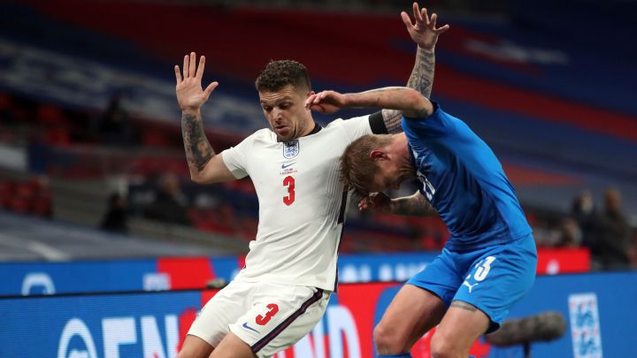 Kieran Trippier con la selección inglesa.