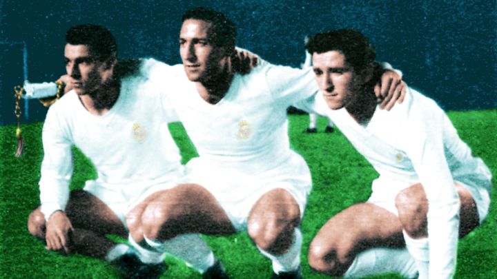 Los tres hermanos Gento: de izquierda a derecha, Julio, Paco y Antonio.