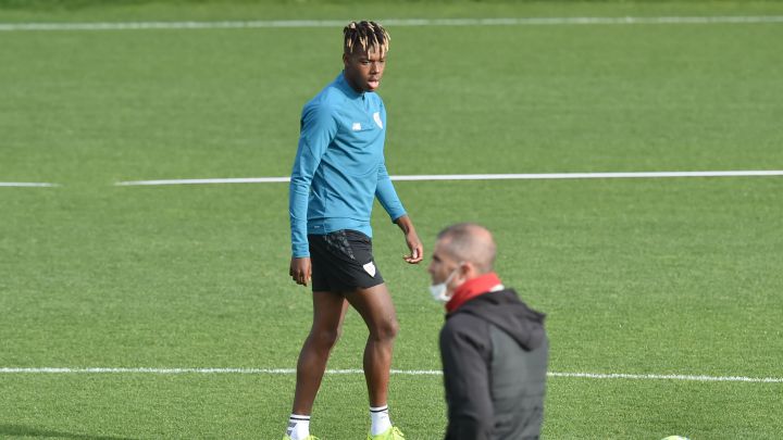 Lezama: Nico Williams se ejercita con el grupo y Villalibre, con calma