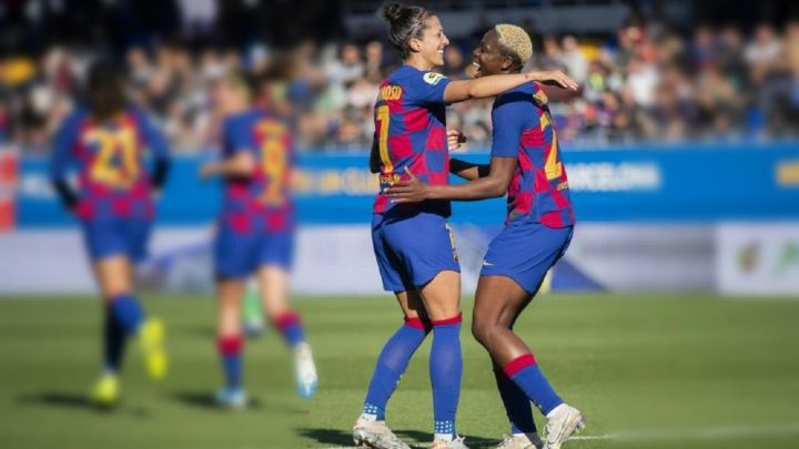 Jenni Hermoso y Oshoala, jugadoras del Barça.