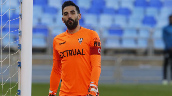 Tomeu Nadal, durante el partido de la Liga Smartbank entre el Real Zaragoza y el Albacete Balompié.