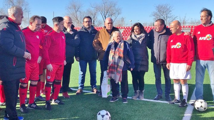 Veteranos del Rayo y la AFE, en el partido del pasado año.