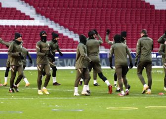El Atlético se ejercitó en el Wanda de cara al Sevilla