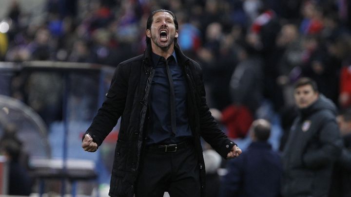 Simeone celebra un gol del Atlético.