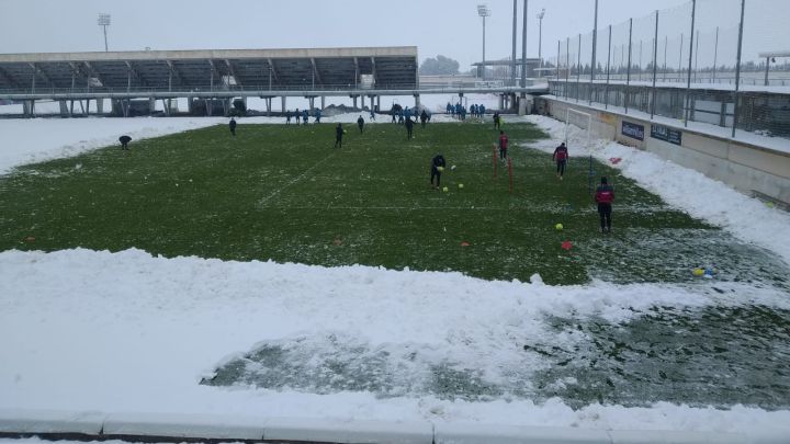 El Albacete entrenará mañana en Almansa debido al temporal