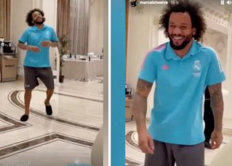 Marcelo desata las risas de Vinicius, Casemiro y Militao con esta imitación