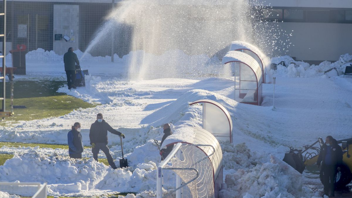 El Rayo-Elche se tuvo que trasladar de nuevo por la nieve