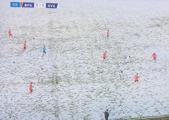 ¡El partido fantasma! Nieve por toda la cancha y el visitante jugó de blanco