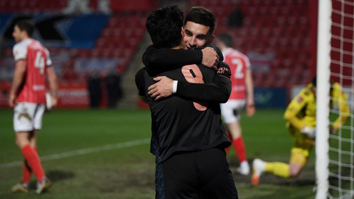 Ferran Torres celebra un gol