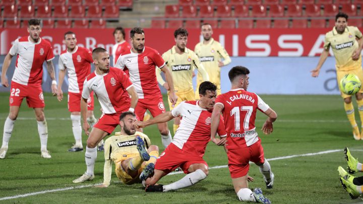 Ocasión clarísima del Espanyol ante el Girona.