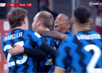 Golazo de Eriksen al 97' para ganar el clásico de Milán