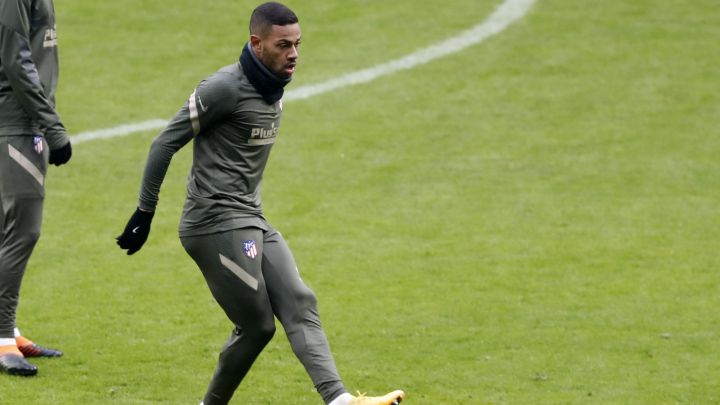 Lodi, durante un entrenamiento del Atlético.
