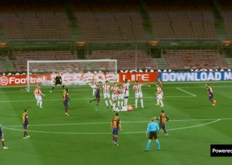 El golazo de Messi de falta en cámara 360º