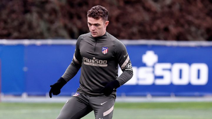 Trippier, durante un entrenamiento.