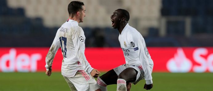 Lucas Vázquez felicitó así a Mendy.