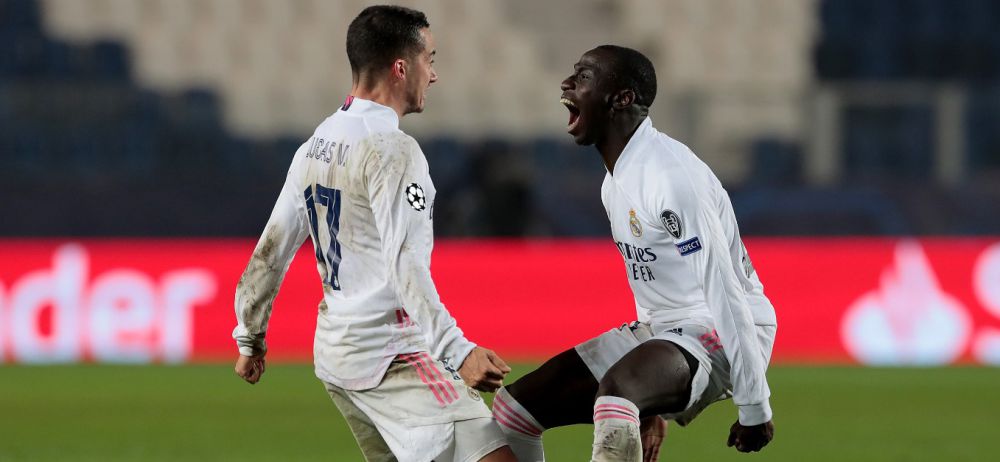 Lucas Vázquez felicitó así a Mendy.