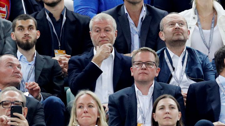 Abramovich, durante un partido del Chelsea.