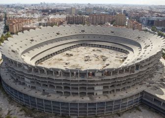 Doce años con el esqueleto del nuevo (viejo) estadio del Valencia