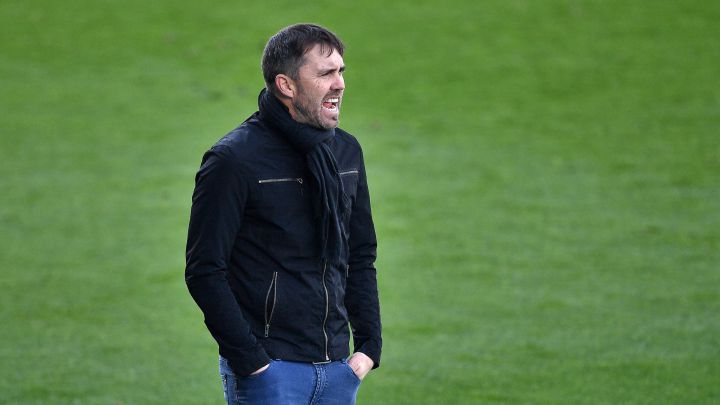 Eduardo Coudet durante el partido contra el Valladolid