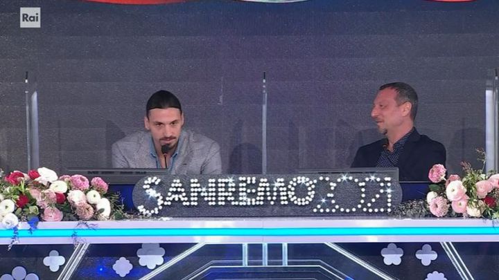 Ibrahimovic, durante la presentación del Festival de San Remo 2021.