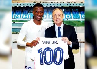 Vinicius recuerda sus 100 partidos con el Real Madrid