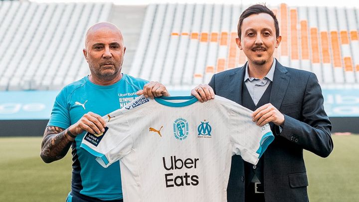 Sampaoli, junto a Longoria.