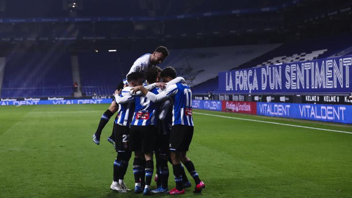 ESPANYOL - OVIEDO OSCAR MELENDO GOL 1-0 ALEGRIA