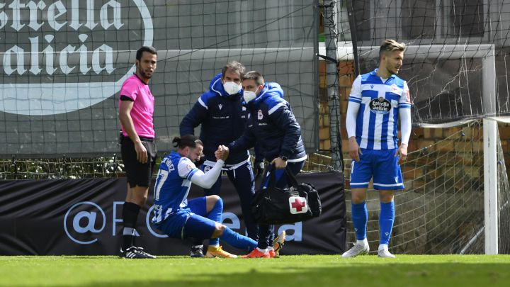 Héctor Hernández se lesionó en el Celta B - Deportivo