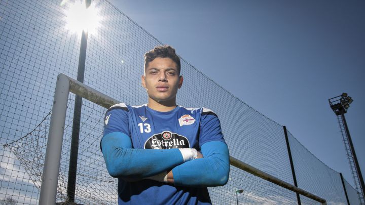 Lucho García, posando para AS en Abegondo.