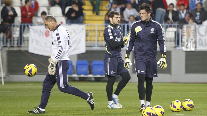 Adán, Casillas y Louro en 2012.