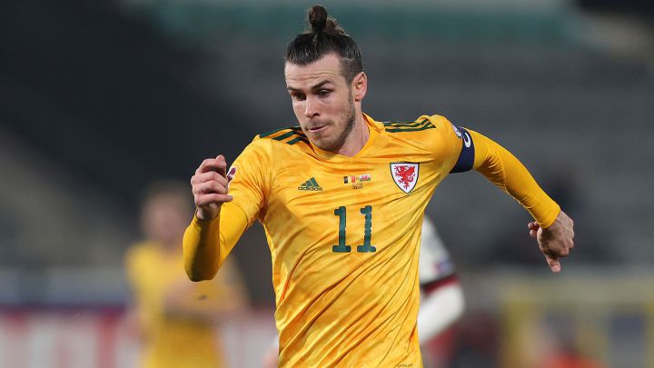 Gareth Bale, en el Bélgica-Gales de clasificación para el Mundial de Qatar 2022.