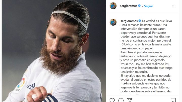Sergio Ramos letter: "It's been a tough few weeks for me..."