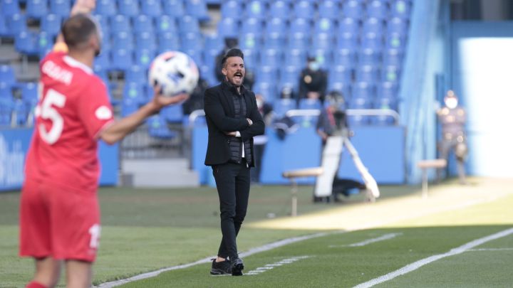 Rubén de la Barrera en un partido con el Deportivo