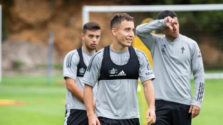 El turco-danés Emre Mor, durante un entrenamiento del Celta.