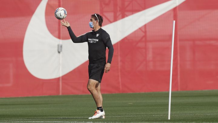 El entrenador del Sevilla Julen Lopetegui cumplirá ante el Celta de Vigo, en Balaídos, 100 partidos en Nervión. Tiene un gran porcentaje de victorias.