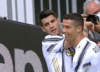 La sonrisa de incredulidad de Cristiano tras el gol de Morata