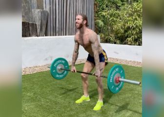 Ramos muestra su rutina y luce su gran musculatura: ¡y eso que está con Covid!