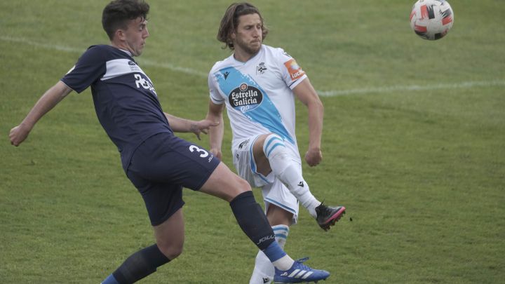 Keko Gontán, en el partido ante el Marino de Luanco.