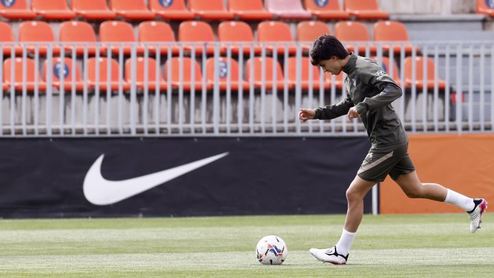 João Félix, en el entrenamiento del Atlético.