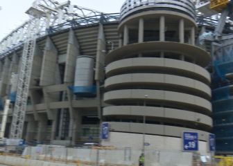 Nuevas imágenes del Bernabéu, ya se puede ver una de las fachadas