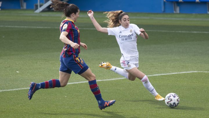 Olga Carmonay Pereira, en un Barça - Real Madrid.