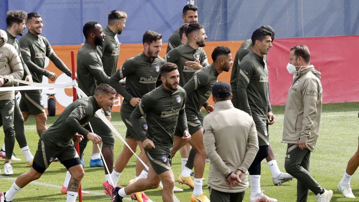 Entrenamiento del Atlético de Madrid.