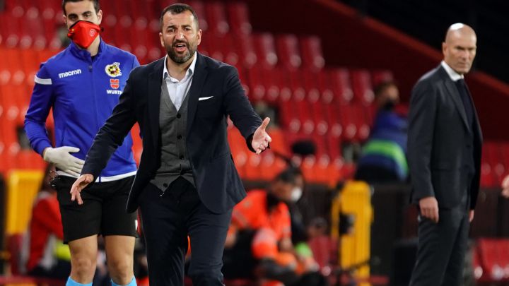 Diego Martínez durante el partido ante el Real Madrid.