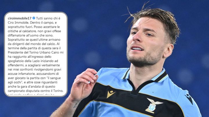 Immobile carga contra presidente del Torino: "Me acusó de jugar con los ojos ensangrentados"