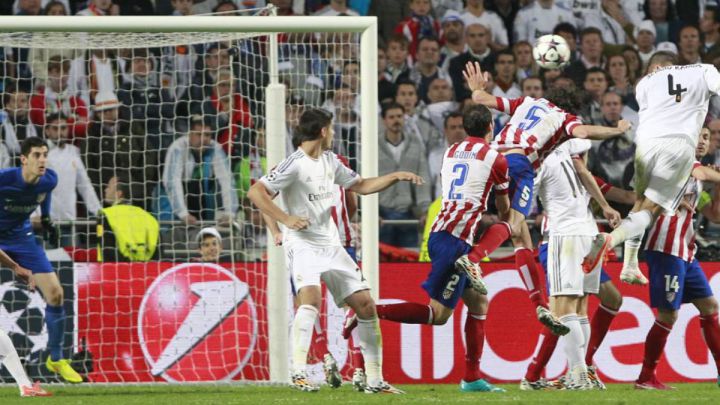 El remate de Sergio Ramos que provocaba la prórroga ante el Atlético de Madrid.
