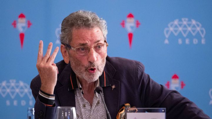 Carlos Mouriño durante una comparecencia de prensa