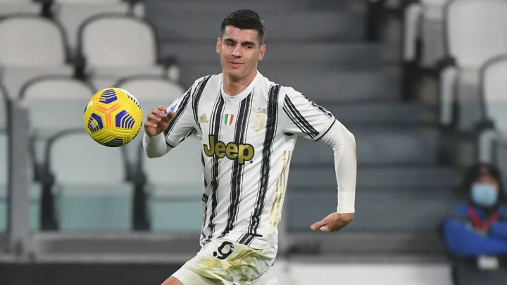 Álvaro Morata, en un partido de la Juventus. Es propiedad del Atlético.