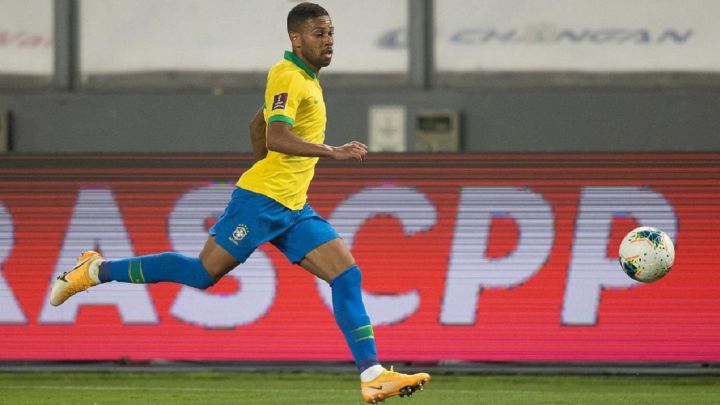 Lodi, del Atlético, con la selección de Brasil