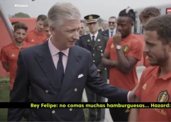 Está reventando las redes: el Rey de Bélgica y su charla con Hazard sobre hamburguesas
