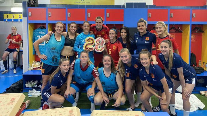 Jugadoras de la Selección española femenina.